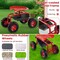 4-Wheel Outdoor Work Cart with Swivel Seat Steel Frame Tool Tray and Large Wheels for Gardening